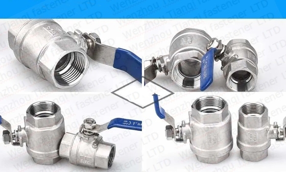 Edelstahl-Kugelventil 2 3 4 Zoll NPT-Dreh weiblich 3 Stück Voll-Hafen-Handbuchbetrieb ISO9001 zertifiziert Nichtstandard