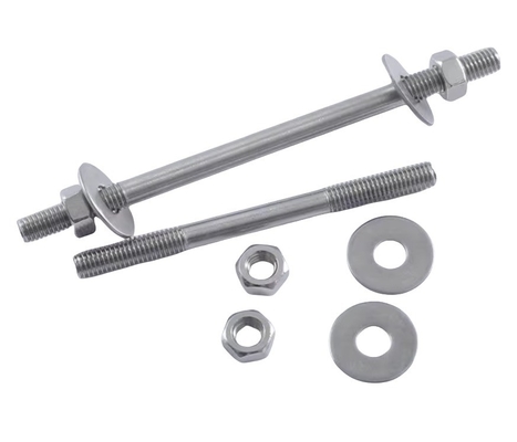 ZINK Finish Silber aus Edelstahl Garnstäbe Schwere Nüsse Vollgarnbalken Garnbalken für Schwerlastanwendungen