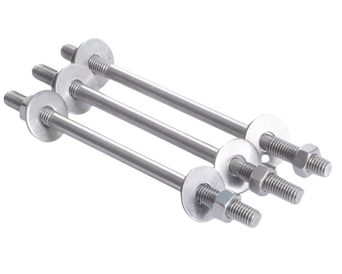 Anpassungsstahl-Gewinde-Stab Voll-Gewinde-Bar-Gewinde-Stud-Schrauben mit schweren Nüssen DIN-Standard-helle Oberfläche