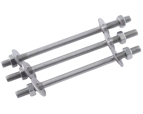 Anpassungsstahl-Gewinde-Stab Voll-Gewinde-Bar-Gewinde-Stud-Schrauben mit schweren Nüssen DIN-Standard-helle Oberfläche