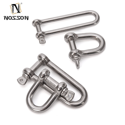 Hochpolierte Oberfläche aus Edelstahl Long Dee Shackle für das metrische Messsystem in Rigging Hardware