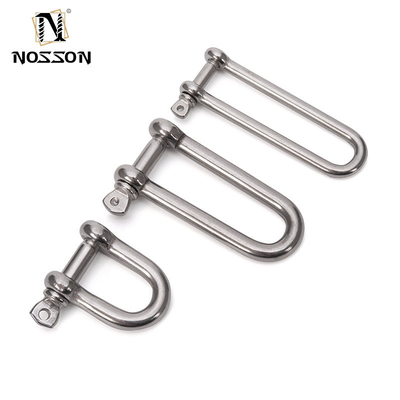 Hochpolierte Oberfläche aus Edelstahl Long Dee Shackle für das metrische Messsystem in Rigging Hardware