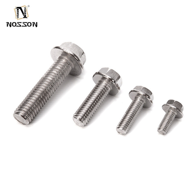 DIN-Standard 304 Edelstahl Schraube mit Zahnflansche Schraube mit Außenhexagonal Waschmaschine Schraube Schlitze Finale Schlichte Finale Schiebefeste