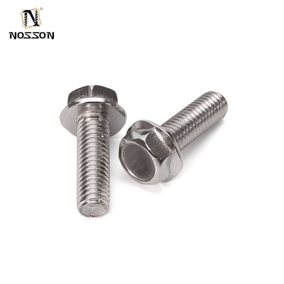 DIN-Standard 304 Edelstahl Schraube mit Zahnflansche Schraube mit Außenhexagonal Waschmaschine Schraube Schlitze Finale Schlichte Finale Schiebefeste