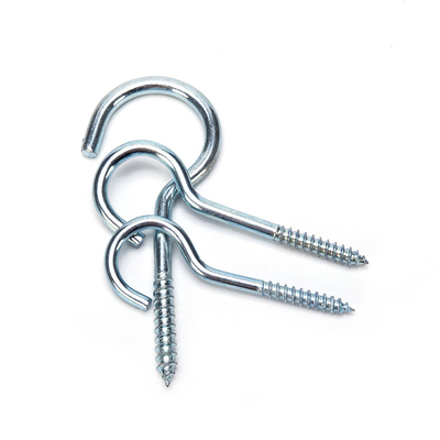 JIS Standard 304 Edelstahl Haken Typ Offene Augen Haken Holz Selbstklemmen Schraube Metrisches Messsystem Blau anodiert