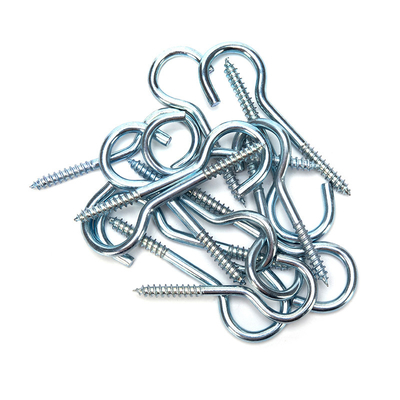 JIS Standard 304 Edelstahl Haken Typ Offene Augen Haken Holz Selbstklemmen Schraube Metrisches Messsystem Blau anodiert