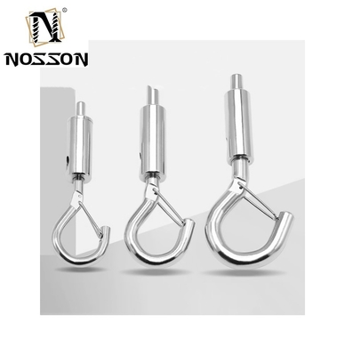 OEM angepasst 4.6mm-12mm Drahtseil Schloss Kopf Anhänger Licht Panel Licht Anhänger Haken mit Sicherheitsschnalle und Federhaken