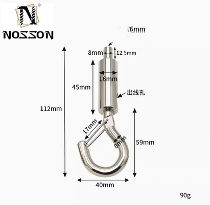OEM angepasst 4.6mm-12mm Drahtseil Schloss Kopf Anhänger Licht Panel Licht Anhänger Haken mit Sicherheitsschnalle und Federhaken