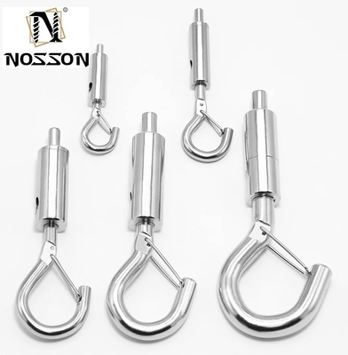 OEM angepasst 4.6mm-12mm Drahtseil Schloss Kopf Anhänger Licht Panel Licht Anhänger Haken mit Sicherheitsschnalle und Federhaken