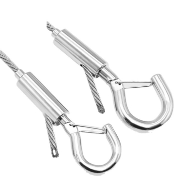 Elektrolytische Behandlung 8mm-50mm Edelstahl Doppel End Schrauben Schnapphaken Carabiner für Hundeleine Scuba-Zubehör