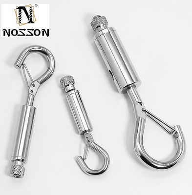 Elektrolytische Behandlung 8mm-50mm Edelstahl Doppel End Schrauben Schnapphaken Carabiner für Hundeleine Scuba-Zubehör