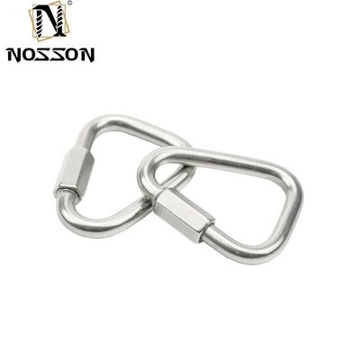 3/8-Zoll-Schnellverbindungskarabiner Hochpolierte Edelstahl-Ovalverriegelungskarabiner Schwerlastkettenverbindung