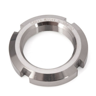 Metrisches Messsystem 304 Edelstahl Rundschlosskopplung Knurled Slotted Hex Flanschmutter für die Automobilindustrie