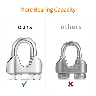 Maßgeschneiderte Unterstützung für die Schwerindustrie Rigging JIS Standard Doppelrohr Klemmen Galvanisierte formbare Drahtseil Kabel Clip