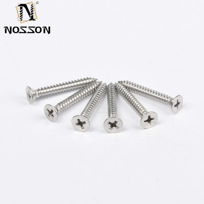 Selbstklemmen CSK Flachkopf Chipboard Holzschraube 304 316 Edelstahl für Kunststoffmetall in INCH Messsystem