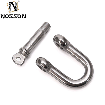 8 mm polierte Marine-D-Typ DIN82101 Schwerlast-Hardware-Fessel mit Halsspin für das Heben in Einzelhandelslösungen