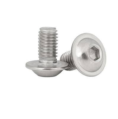 Flachkopf-Steckdose aus schwarzem Edelstahl Hexagonschraube mit Flansche Hexagonschraube m3 m4 m5 m6 m8 m10 m12 m14 m16 m20