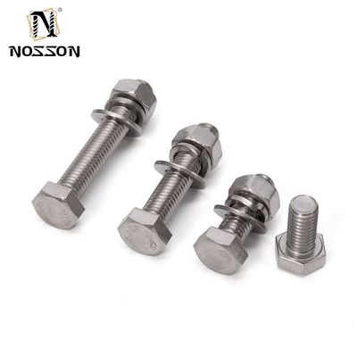 SS 304 316 Galvanisierter Stahl DIN931 DIN933 Halbstrang Hexkopfbolzen und -muttern M3 M4 M5 M6 M8 M10 M12 M14 M16 M20