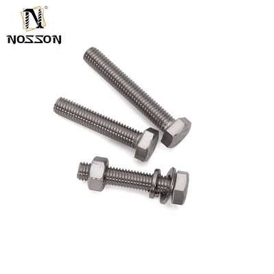 SS 304 316 Galvanisierter Stahl DIN931 DIN933 Halbstrang Hexkopfbolzen und -muttern M3 M4 M5 M6 M8 M10 M12 M14 M16 M20