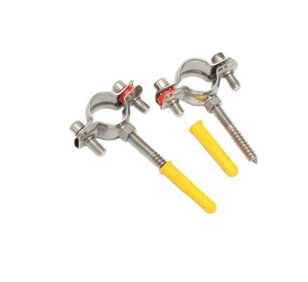 16-300mm angepasste Stütze Sanitärstahl 304 Rundrohr Klemm Rohrhalter für DIN Standard