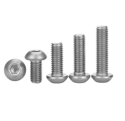 ANSI Standard 304 Edelstahl 1 Zoll Knopfkopf Steckdose Kappe Bolzen Schrauben für INCH-Messsystem Allen Hexantrieb