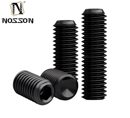 Polstern DIN913 DIN914 DIN916 Gr12.9 Schwarzes Legierstahl M1.4 M2 M2.5 M3 M4 Allen Grub Schraube für INCH-Messsystem