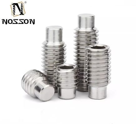 M1-M12 DIN916 1/4-20 3/8-16 Edelstahl Messing Kupfer Zink Feinzahn Hex-Steckdose Slotted Flat Point Grub Set Schraube