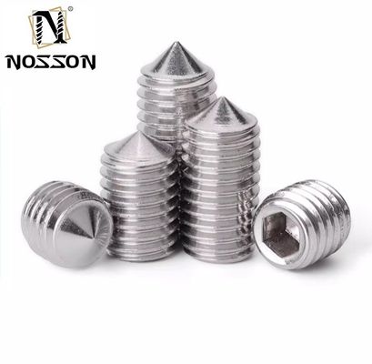 M1-M12 DIN916 1/4-20 3/8-16 Edelstahl Messing Kupfer Zink Feinzahn Hex-Steckdose Slotted Flat Point Grub Set Schraube