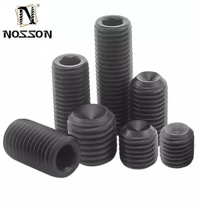 M1-M12 DIN916 1/4-20 3/8-16 Edelstahl Messing Kupfer Zink Feinzahn Hex-Steckdose Slotted Flat Point Grub Set Schraube