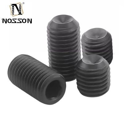 M1-M12 DIN916 1/4-20 3/8-16 Edelstahl Messing Kupfer Zink Feinzahn Hex-Steckdose Slotted Flat Point Grub Set Schraube