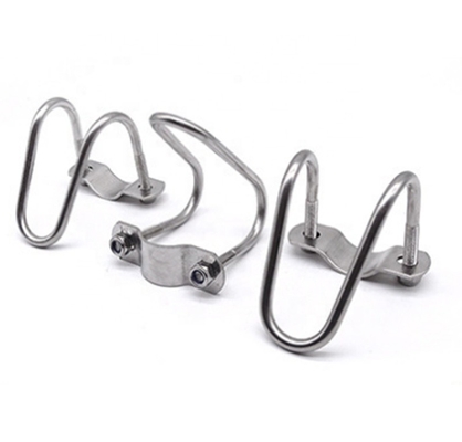Edelstahl 304 316 Doppel-U-förmige Rohrklemme für M3 M4 M5 M6 M8 M10 M12 M16 M20 Rohre JIS Standard-Glanzveredelung