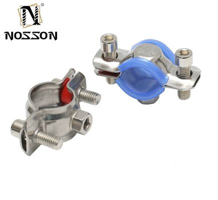 Unterstützung für die Schwerindustrie 16-300 mm Rundrohrclip mit verschraubtem Design und gummiartiger Metrikmessungssystem