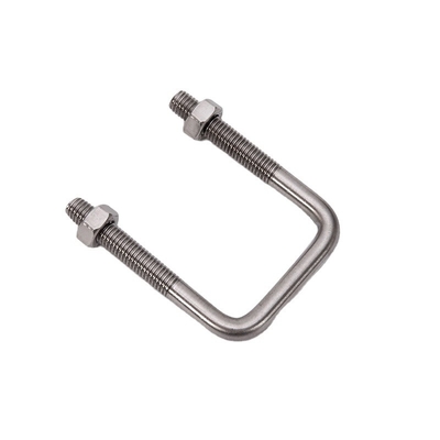 SS304 316 Rohrspange Quadratige Biegen Nuss Waschmaschine für Lkw Boot U Bolzen M6 M8 M10 DIN3570 Alle Größen Edelstahl Länge 32mm