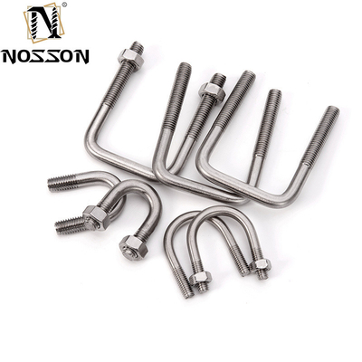 SS304 316 Rohrspange Quadratige Biegen Nuss Waschmaschine für Lkw Boot U Bolzen M6 M8 M10 DIN3570 Alle Größen Edelstahl Länge 32mm