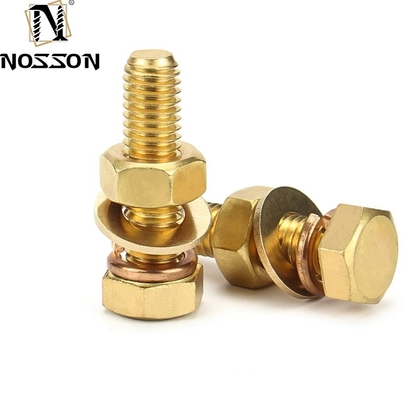 ZINK-verzinkte Messing-Hexbolzen DIN933 m3 m4 m5 m6 m8 m10 m12 m14 m16 m20 für landwirtschaftliche Maschinen GB-Standard
