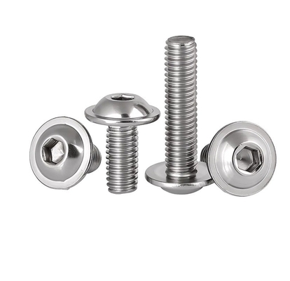 Edelstahl A2 A4 Hex Steckdose Knopfschraube mit Waschmaschine Flanke Knopfkopf Allen Bolzen m3 m4 m5 m6 m8 m10 m12 m14 m16 m20