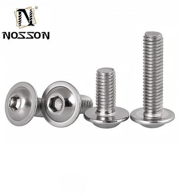 Edelstahl A2 A4 Hex Steckdose Knopfschraube mit Waschmaschine Flanke Knopfkopf Allen Bolzen m3 m4 m5 m6 m8 m10 m12 m14 m16 m20