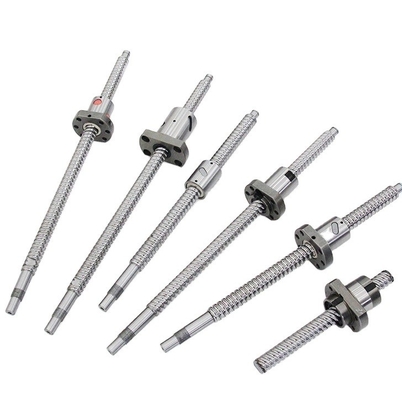 Polstern mit hoher Präzision Linksgelenkschraube Kugelschraube mit Flansche Einzelkugelmutter für CNC-Linearleitmodul Chromplattiert