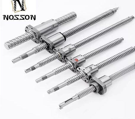 Polstern mit hoher Präzision Linksgelenkschraube Kugelschraube mit Flansche Einzelkugelmutter für CNC-Linearleitmodul Chromplattiert