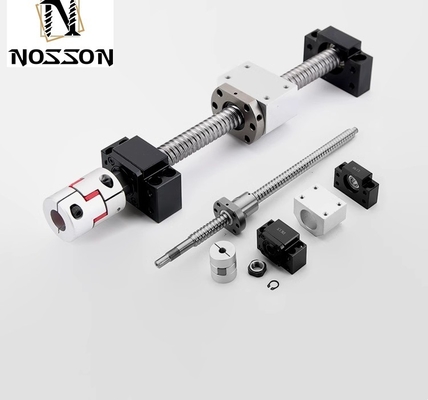Polstern mit hoher Präzision Linksgelenkschraube Kugelschraube mit Flansche Einzelkugelmutter für CNC-Linearleitmodul Chromplattiert