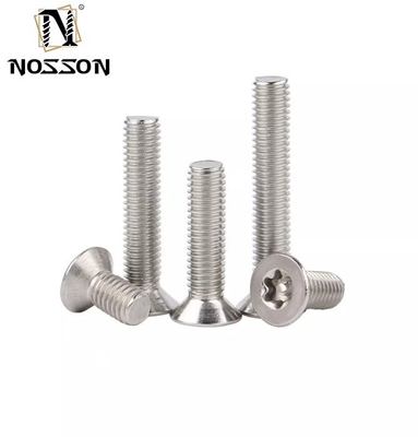 Metrisches Messsystem Flachkopf aus Edelstahl Störsicherheit Torx Sicherheitsschraube mit Pin M3 M4 M5 M6 M7 M8