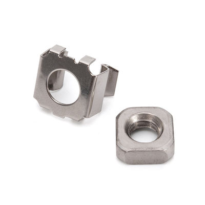 Galvanisierte Quadrat-Sperrmutter M4 M6 M8 DIN Standard kundenspezifische Clip-Mutter Edelstahl Käfigmutter mit schwarzer Oxid-Finixierung