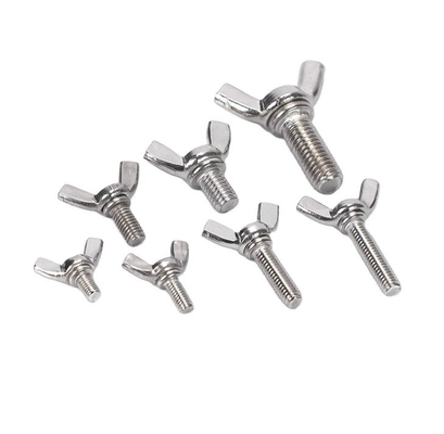 Industrie Edelstahl M3 M4 M5 M6 M8 M10 Handdrehen Schmetterling Flügelknopf Schaltfeder Daumen Schraube Schraube mit individueller Größe