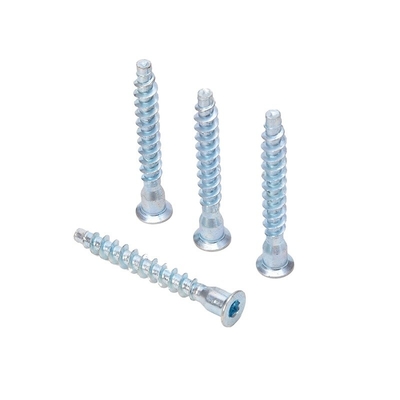 Gelb/Weiß Zinkplattierte Möbelschraube M7X50 für Holzmöbel Euro-Klasse 4.8/8.8/10.9/12.9 Bohrschraube