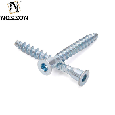Gelb/Weiß Zinkplattierte Möbelschraube M7X50 für Holzmöbel Euro-Klasse 4.8/8.8/10.9/12.9 Bohrschraube