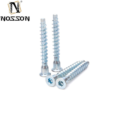 Gelb/Weiß Zinkplattierte Möbelschraube M7X50 für Holzmöbel Euro-Klasse 4.8/8.8/10.9/12.9 Bohrschraube