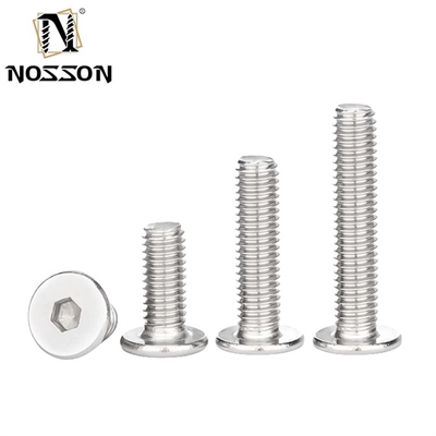 Edelstahl M4 M5 Flachkopf Allen Hex Socket Schraube A2 70 mit Ultra-Niedrigprofil-Design und metrischem Messsystem