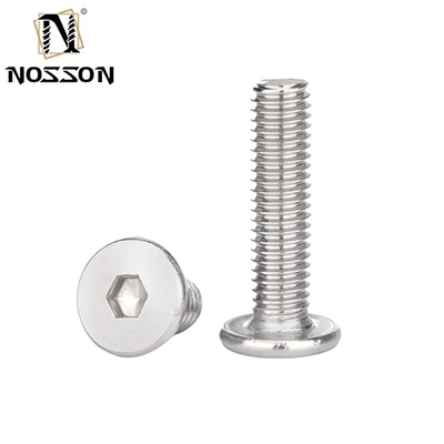 Edelstahl M4 M5 Flachkopf Allen Hex Socket Schraube A2 70 mit Ultra-Niedrigprofil-Design und metrischem Messsystem