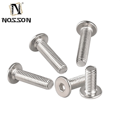 Edelstahl M4 M5 Flachkopf Allen Hex Socket Schraube A2 70 mit Ultra-Niedrigprofil-Design und metrischem Messsystem