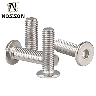 Edelstahl M4 M5 Flachkopf Allen Hex Socket Schraube A2 70 mit Ultra-Niedrigprofil-Design und metrischem Messsystem